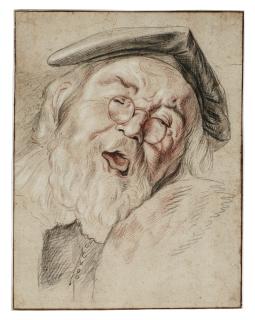 Jacob Jordaens - Head Of An Old Man Singing