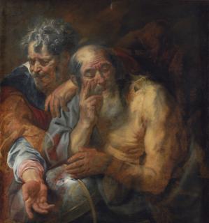 Jacob Jordaens - Heraclitus and Democritus