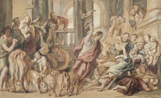 Jacob Jordaens - Le Christ chassant les marchands du Temple