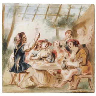 Jacob Jordaens - Merry Company Under An Arbour