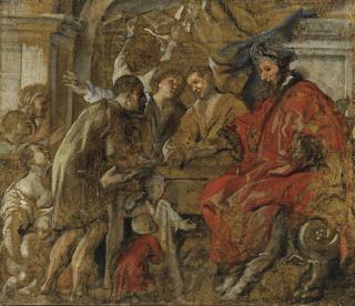 Jacob Jordaens - Saint Ives receiving supplicants