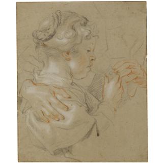 Jacob Jordaens - Study Of A Girl Being Helped To Drink From A Glass