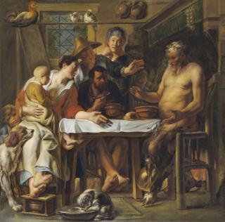 Jacob Jordaens - The Satyr And The Peasant