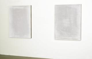 Jacob Kassay - Untitled (Silver Diptych)