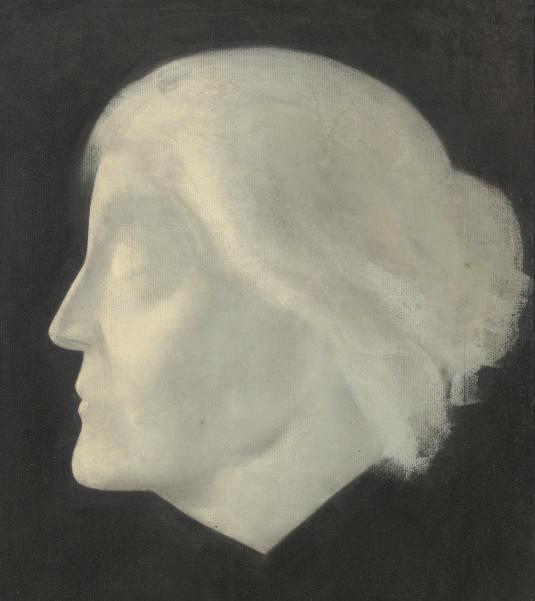 Jacob Kramer - Head study of the painter and suffragette, Emily Ford, in profile to the left