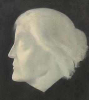 Jacob Kramer - Head study of the painter and suffragette, Emily Ford, in profile to the left