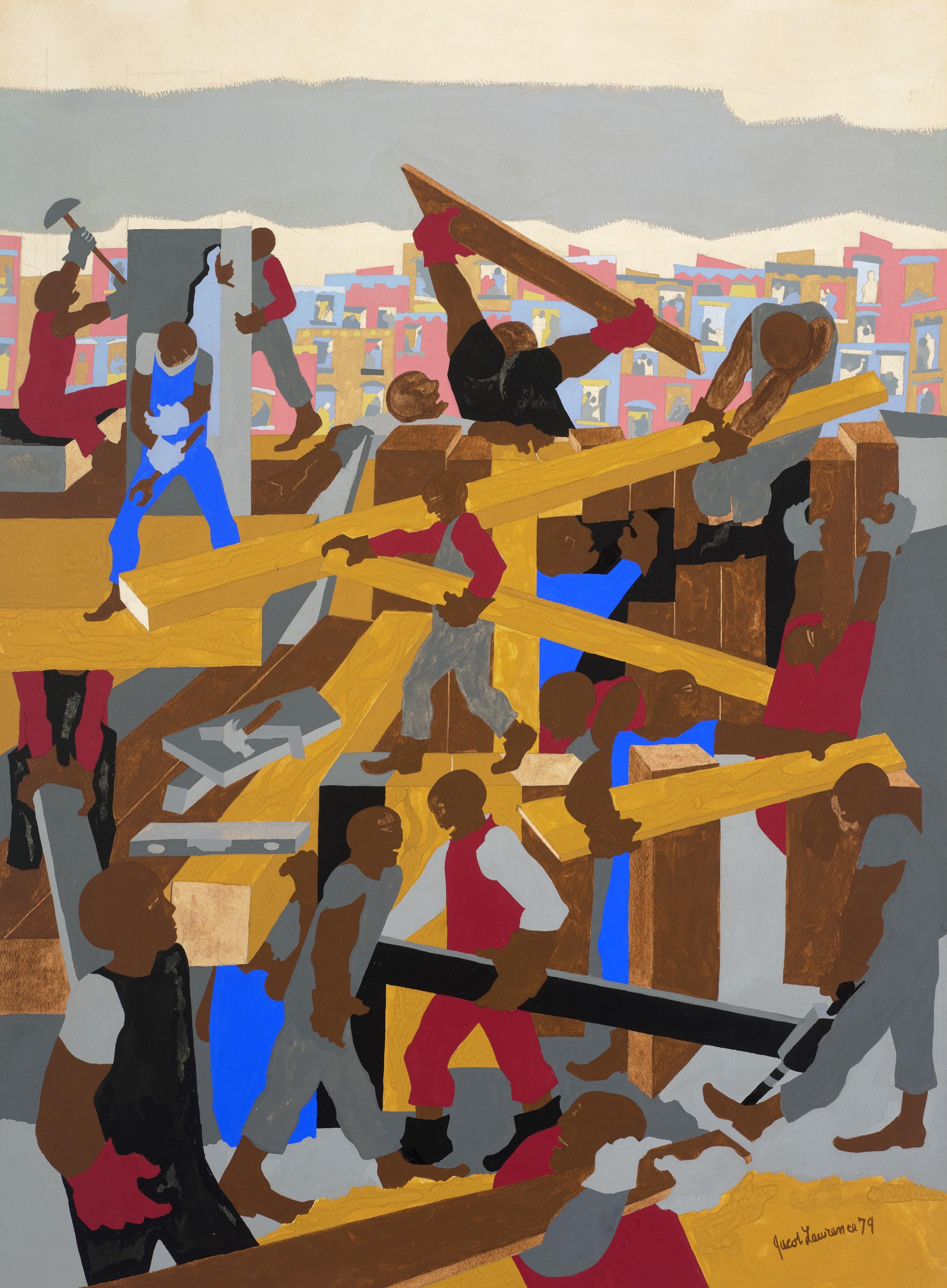 Jacob Lawrence - Builders—19 Men