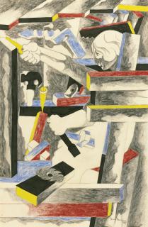 Jacob Lawrence - Builders No. 13