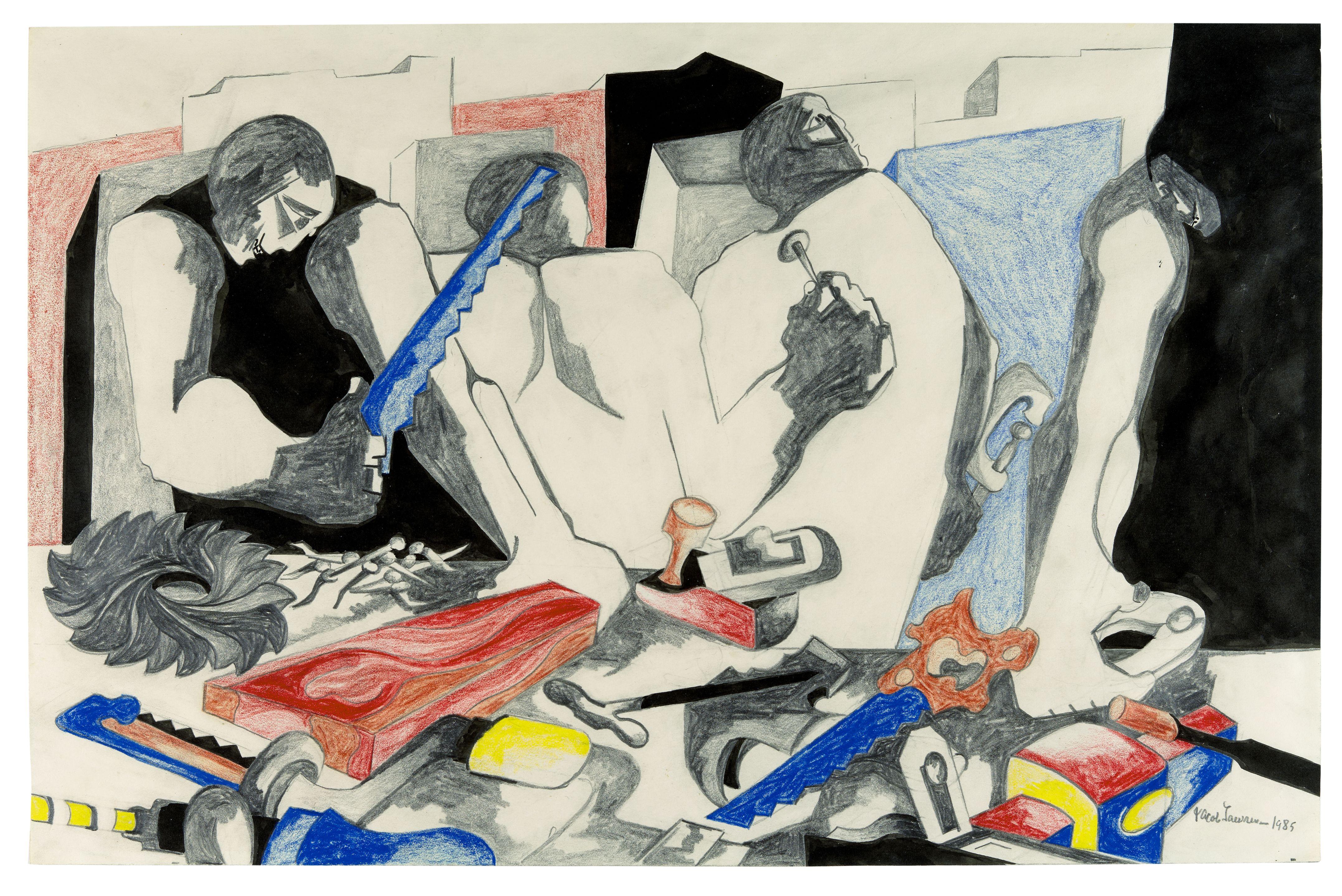 Jacob Lawrence - Builders No. 2