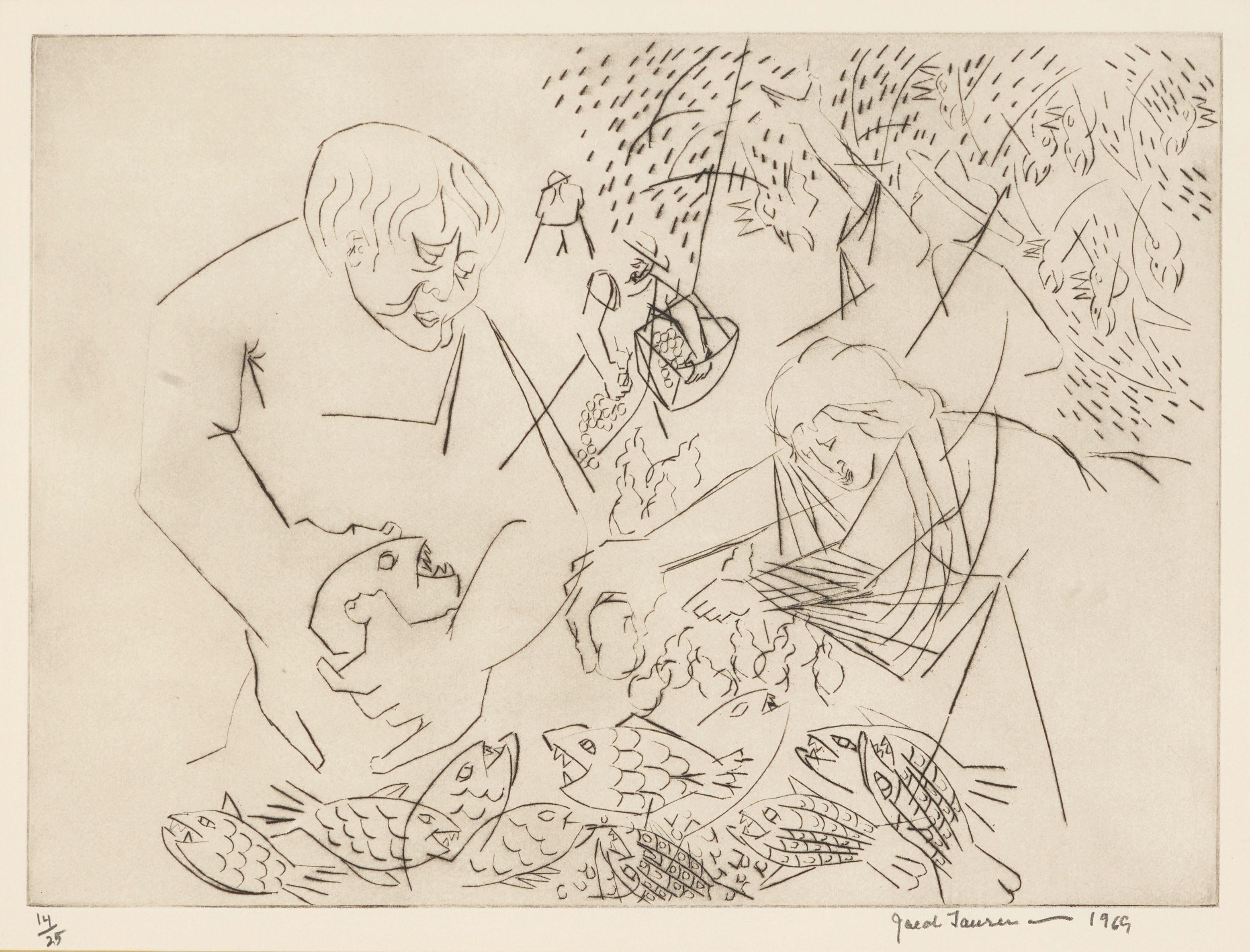 Jacob Lawrence - Fish Market