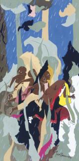 Jacob Lawrence - Flight #1 (Walking in the Rain)