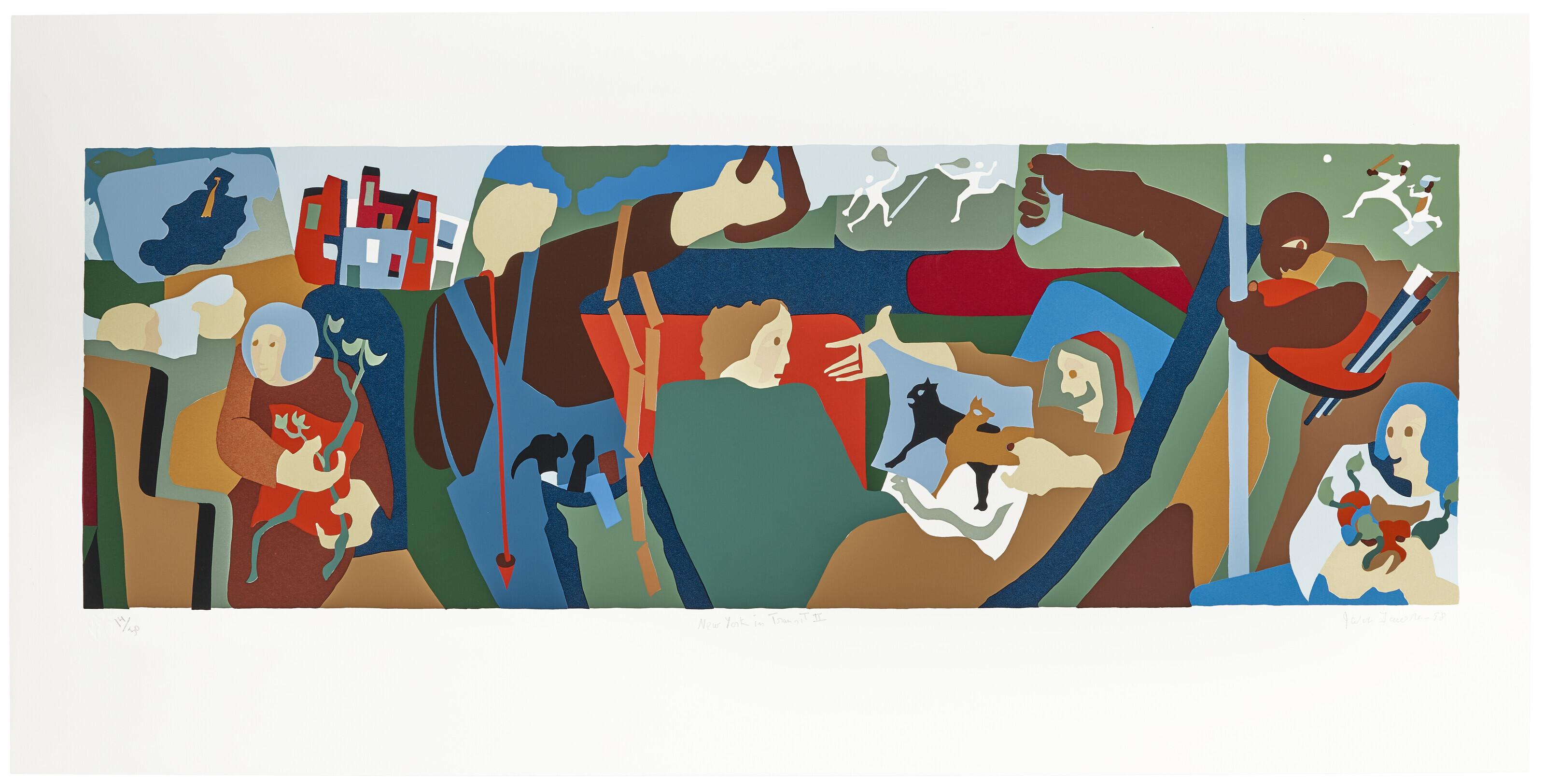 Jacob Lawrence - New York in Transit II