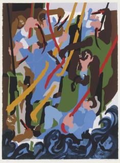 Jacob Lawrence - Revolt on the Amistad (Nesbett 89-2)