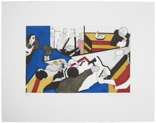 Jacob Lawrence - Ten Builders, from The Builders Suite