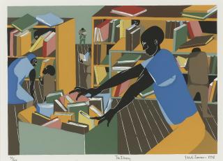 Jacob Lawrence - The Library (Nesbett 78-1)