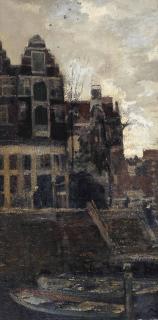 Jacob Maris - A view of an Amsterdam canal