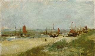 Jacob Maris - Bomschuiten on the beach
