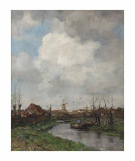 Jacob Maris - The canal: salad gardens near The Hague