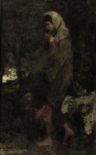 Jacob Maris - The shepherdess and her sheep