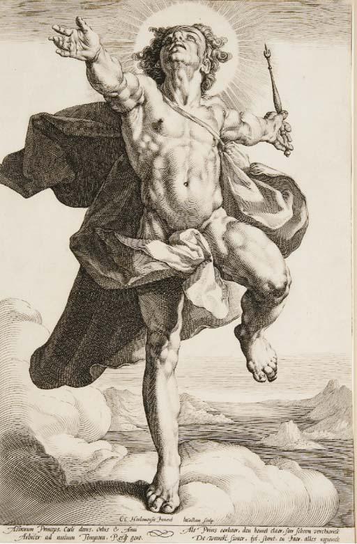 Jacob Matham - Apollo in the Clouds (Hollstein 182; Bartsch 95)