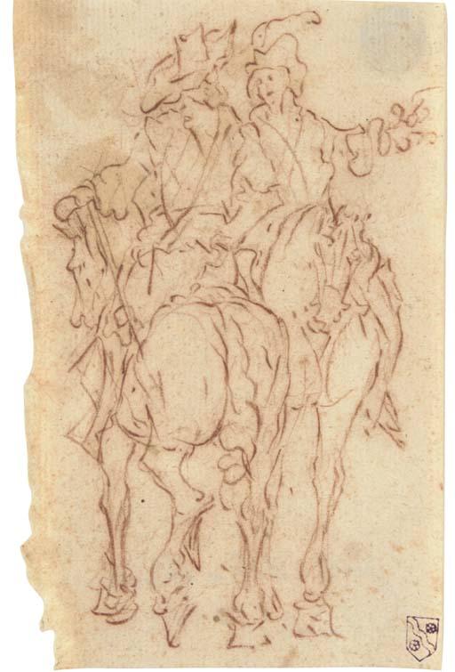 Jacob Mathias Weyer - Two cavaliers in discussion