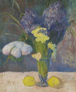 Jacob Meyer De Haan - Nature morte aux lilas, boule de neige et citrons