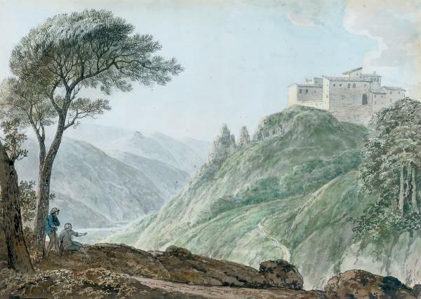 Jacob More - An Italianate villa on a hillside
