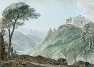 Jacob More - An Italianate villa on a hillside