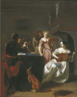 Jacob Ochtervelt - A musical party in an interior