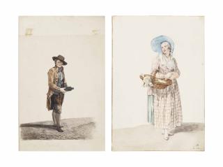Jacob Perkois - A Man Carrying A Magic Lantern; And A Young Woman From Gorinchem
