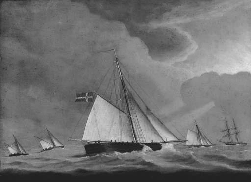 Jacob Petersen Of Copenhagen - A group of Danish cutters, including the Camilla, racing to windward