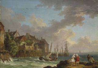 Jacob Philipp Hackert - Maison de pêcheurs à Saint-Valéry-sur-Somme