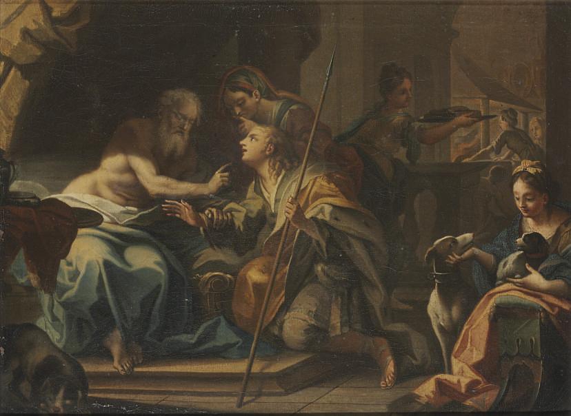 Jacob receiving the blessing of Isaac