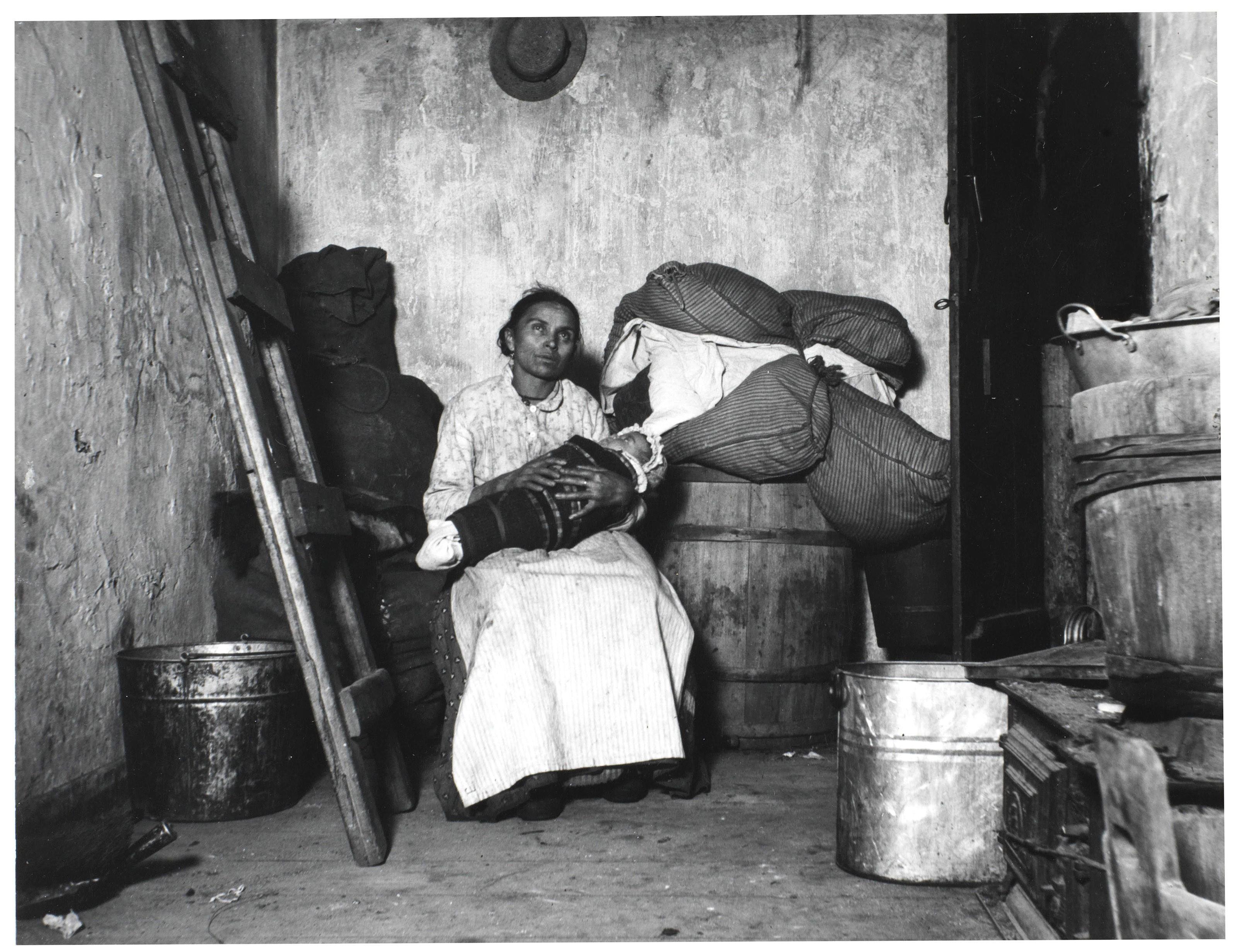 Jacob Riis - Home of an Italian Rag-Picker, Jersey Street, 1894