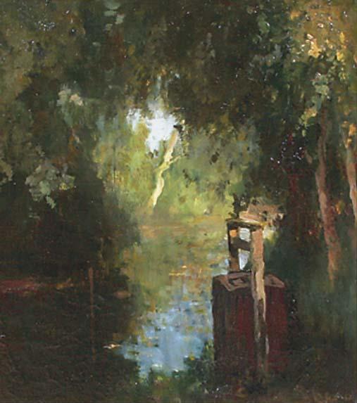 Jacob Ritsema - Vischkaar: a pond in summer