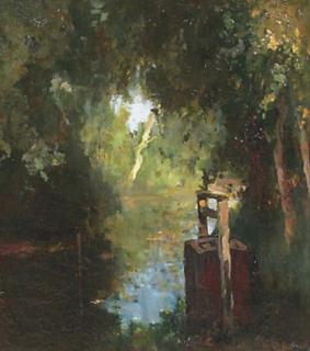 Jacob Ritsema - Vischkaar: a pond in summer