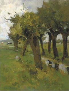 Jacob Ritsema - Willows by a stream