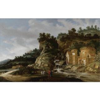 Jacob Sibrandi Mancadan - Hilly Landscape With Cincinnatus Being Called To Rome