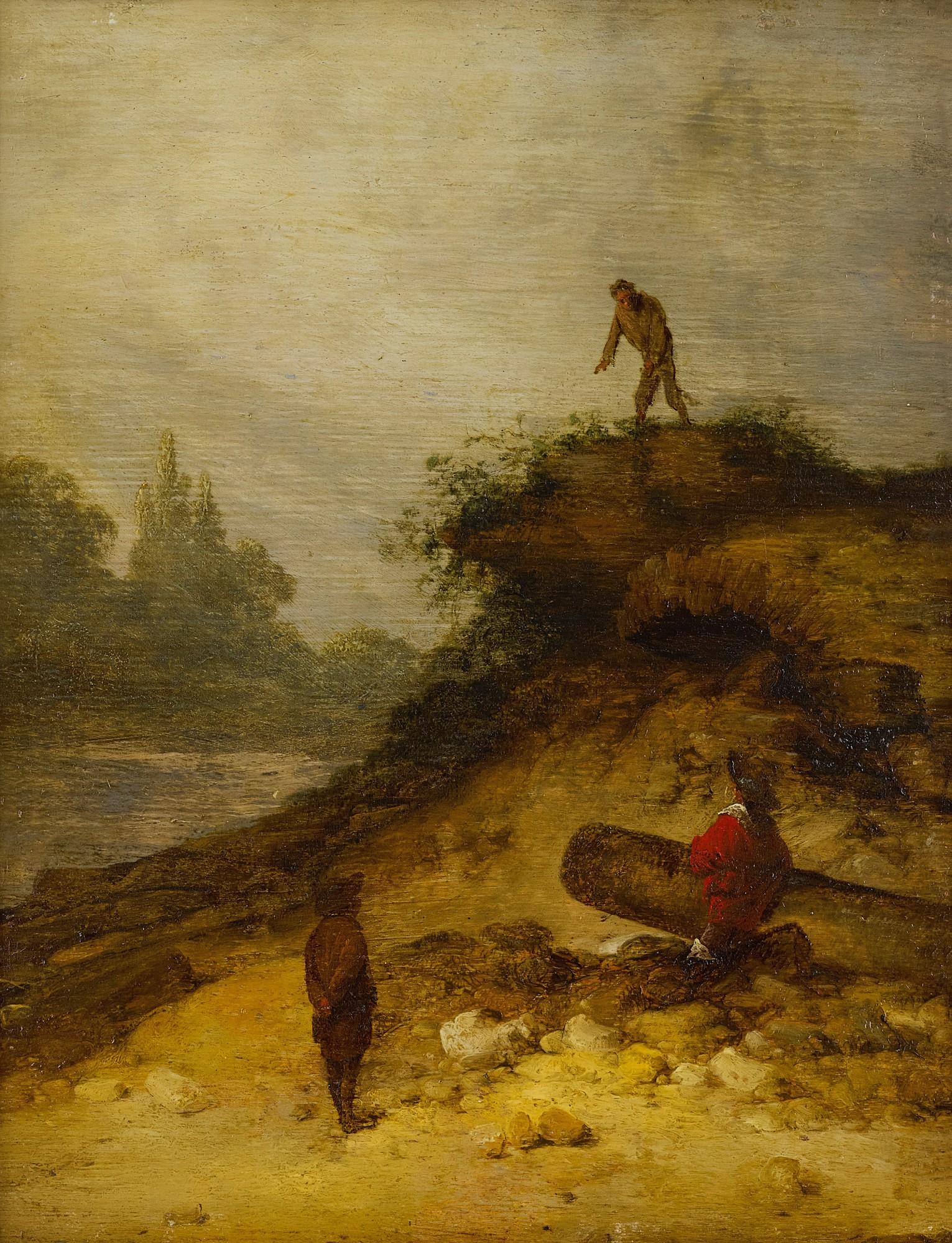 Jacob Sibrandi Mancadan - Landscape with a rocky outcropping