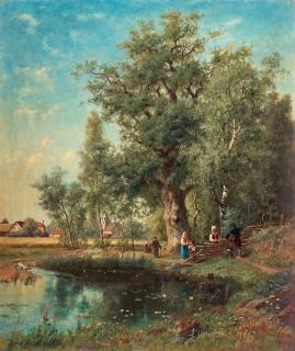 Jacob Silvén - Summer landscape with church