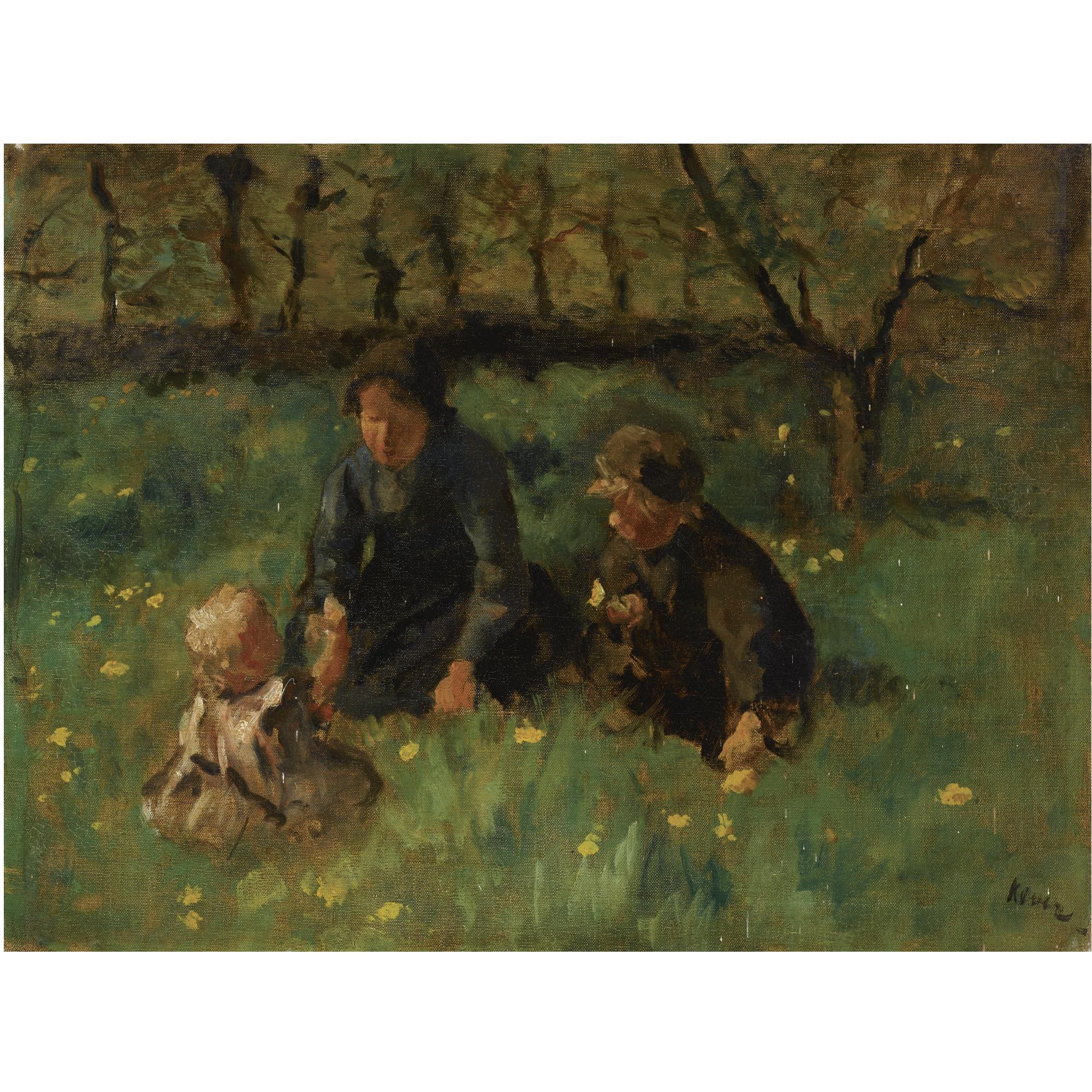 Jacob Simon Hendrik Kever - Dutch Children In The Fields