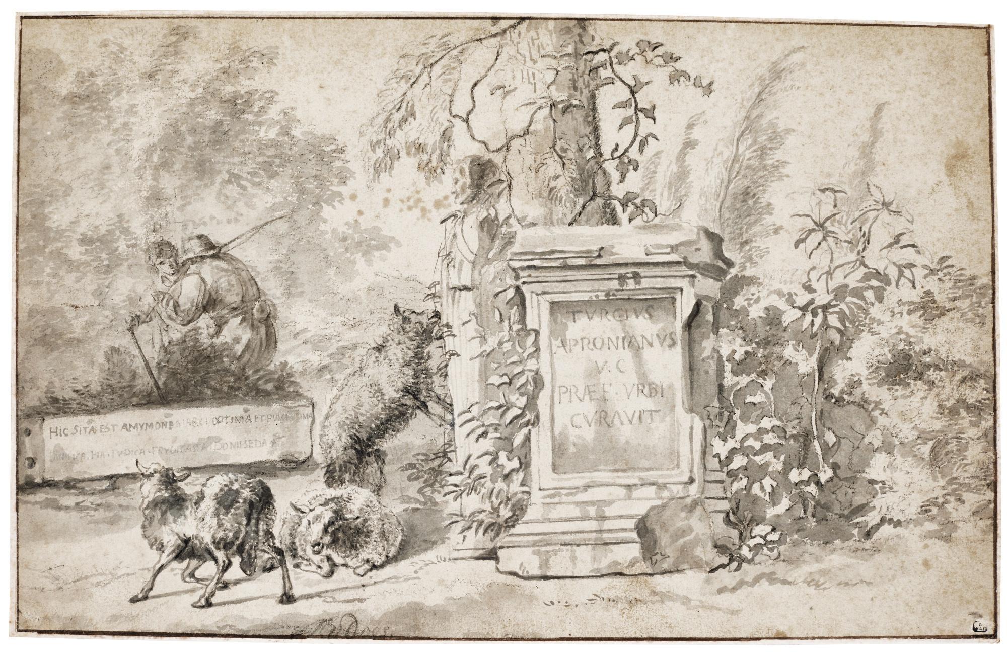 Jacob Simonsz. Van Der Does - Sheep Grazing Among Classical Monuments
