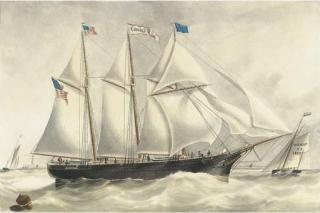 Jacob Spin - The Three-Masted American Schooner George E. Thacher Of Boston Off The Texel, 1870