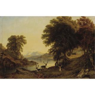 Jacob Thompson - Deer By The Banks Of A Lake