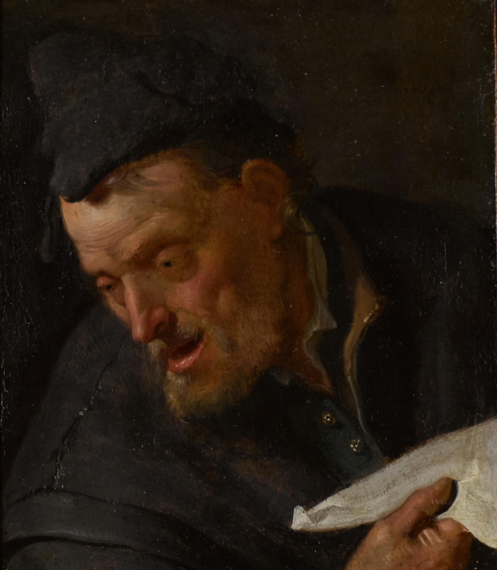 Jacob Toorenvliet - Portrait Of A Man Singing, Bust-Length