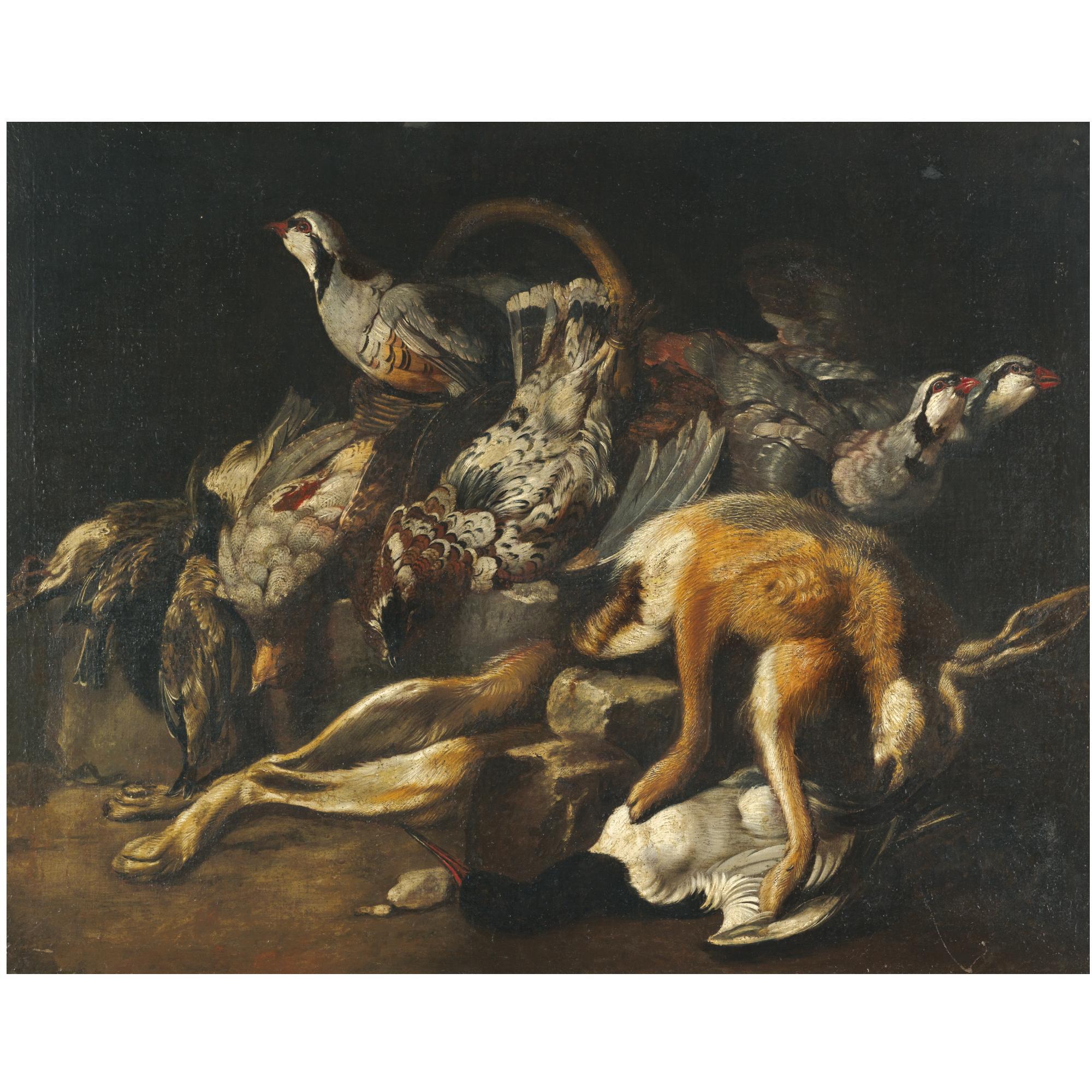 Jacob Van Der Kerchoven - Still Life With Pheasants, A Hare And Other Game