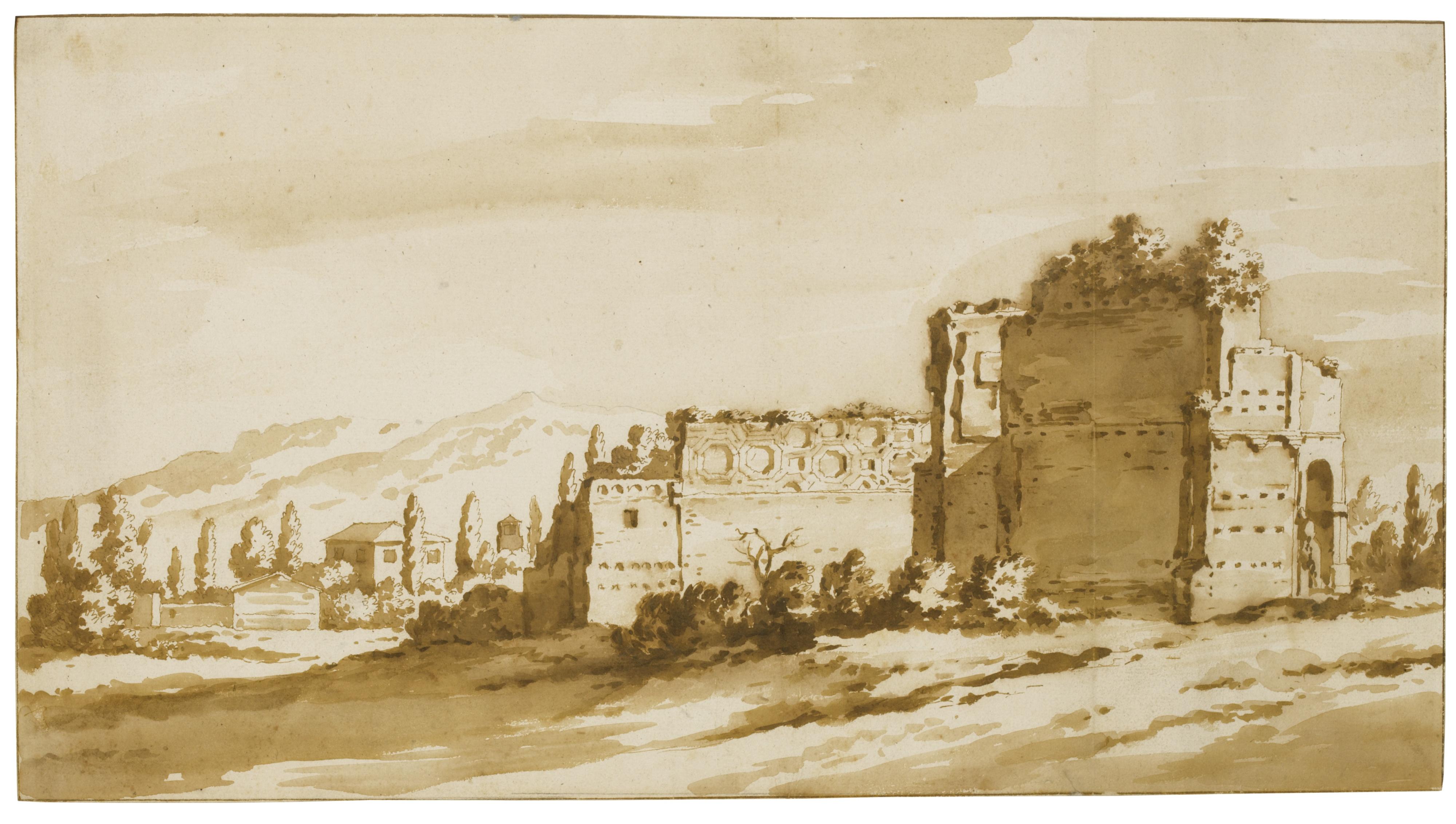 Jacob Van Der Ulft - The Arch Of Marius Seen From The Colosseum