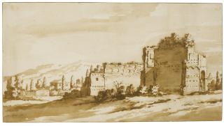 Jacob Van Der Ulft - The Arch Of Marius Seen From The Colosseum