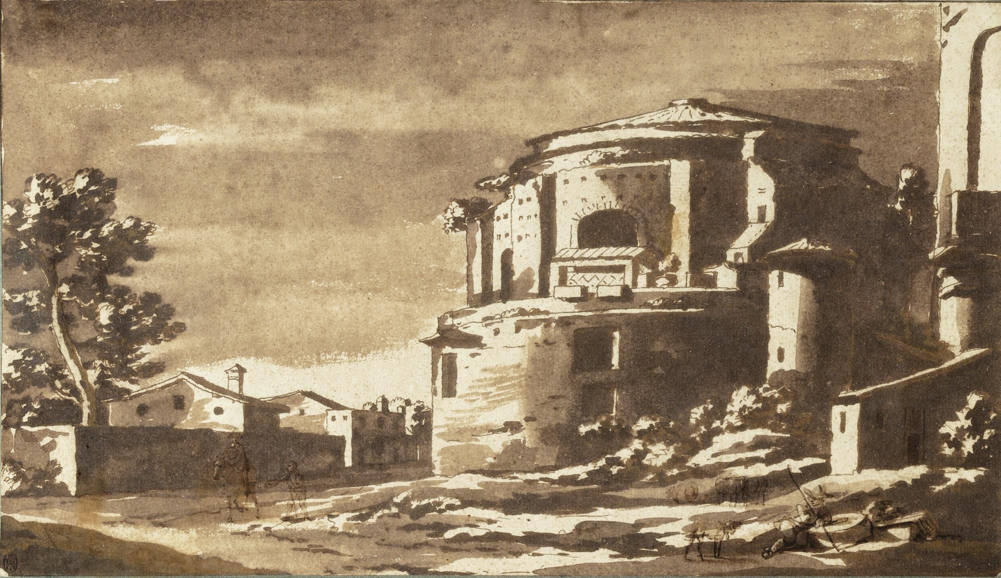 Jacob van der Ulft - View Of The Roman Church Of Santa Maria Della Febbre