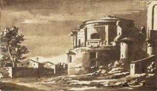 Jacob van der Ulft - View Of The Roman Church Of Santa Maria Della Febbre